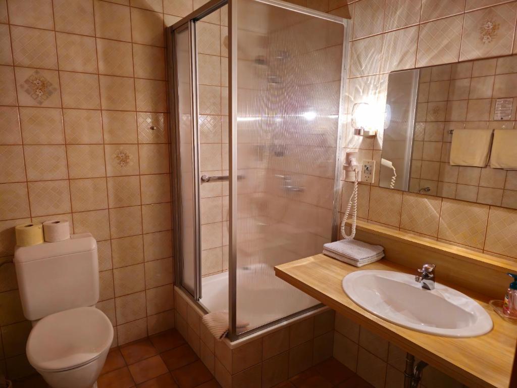 Koupelna v ubytování Haus Schweighofer