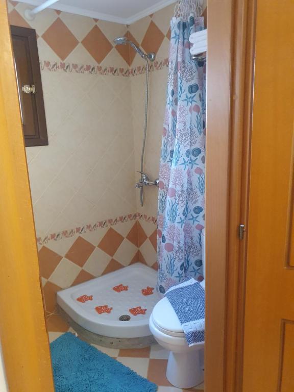 Koupelna v ubytování Aggeliki's House