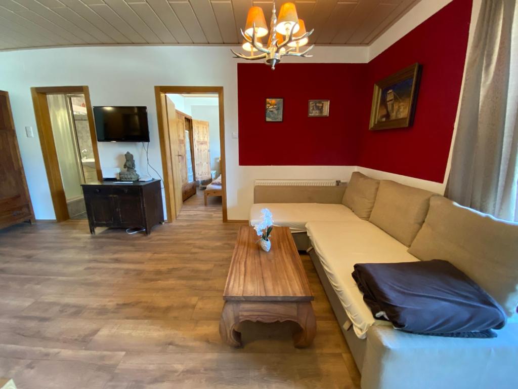 Posezení v ubytování Seewohnung Weiss