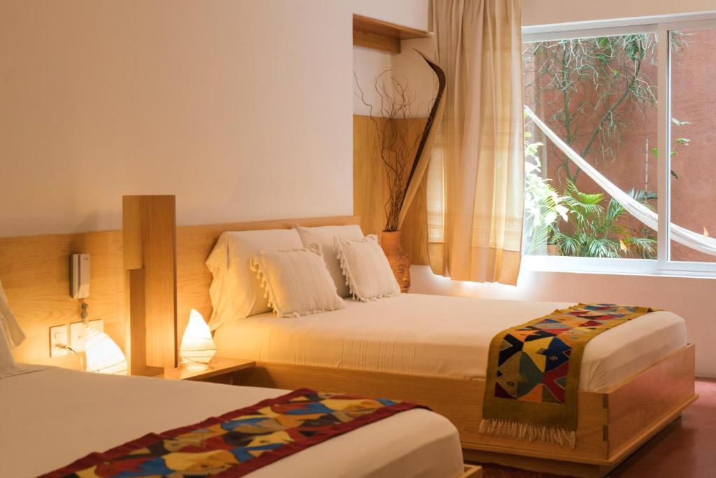Hotel Ayook - Chambre Double Avec 2 Lits Doubles Et Patio