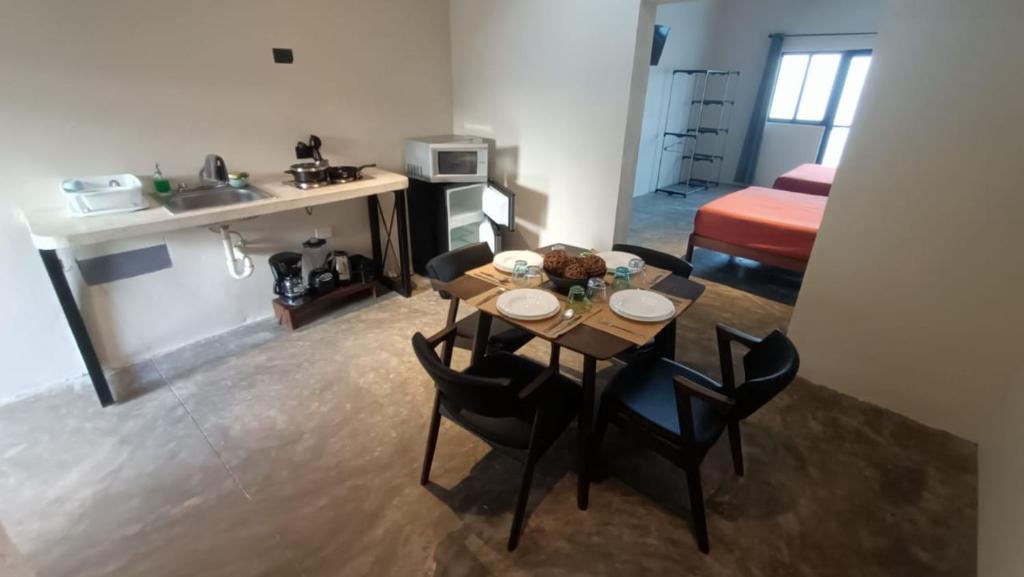 Una cocina o cocineta en Xùva