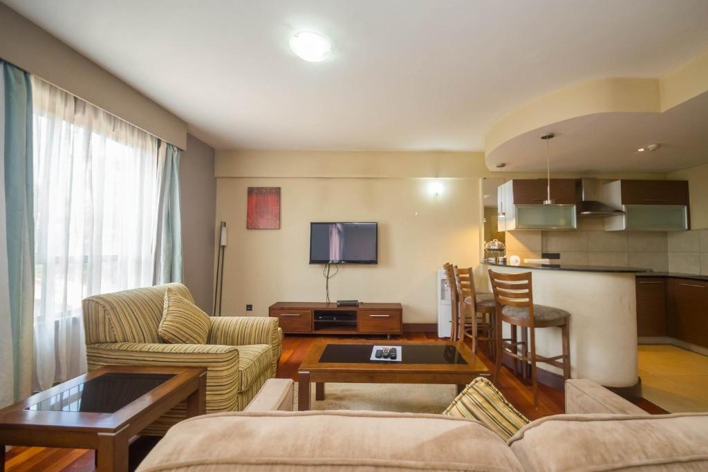 Posezení v ubytování Taarifa Suites by Dunhill Serviced Apartments