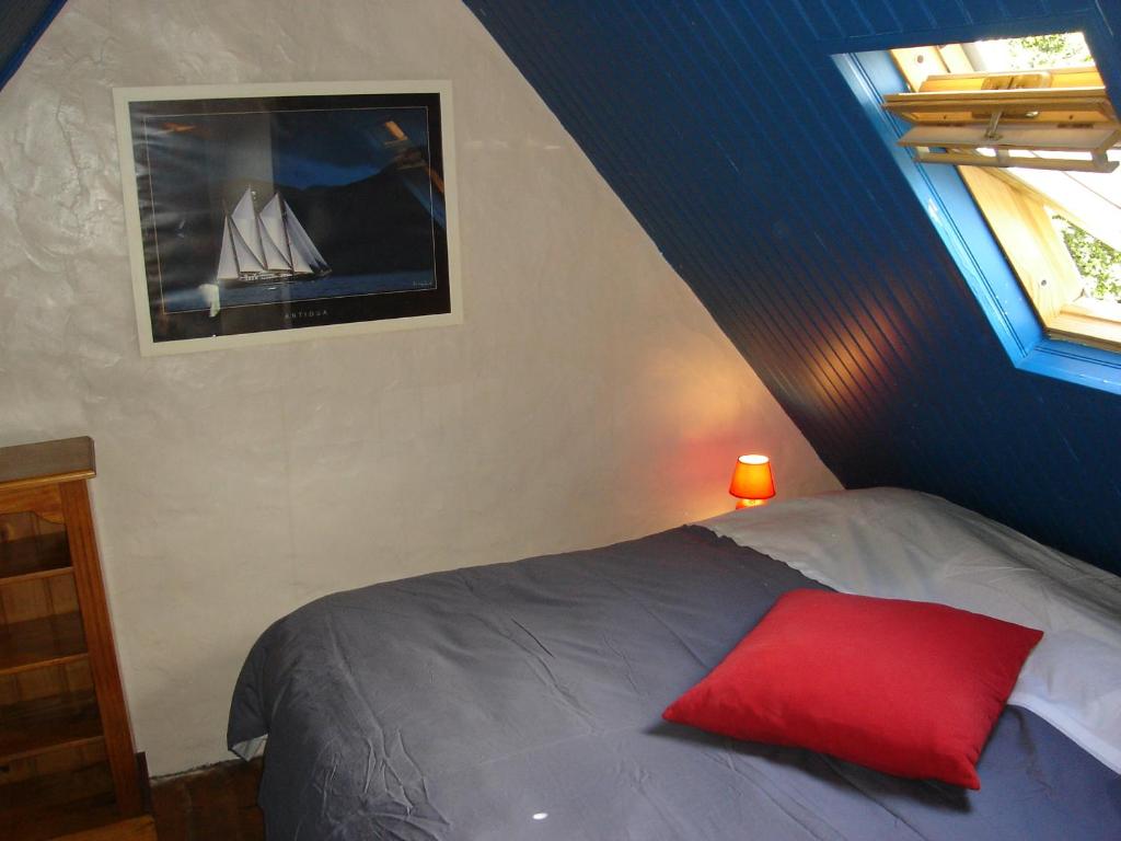 Postel nebo postele na pokoji v ubytování Gîte de la Chapelle