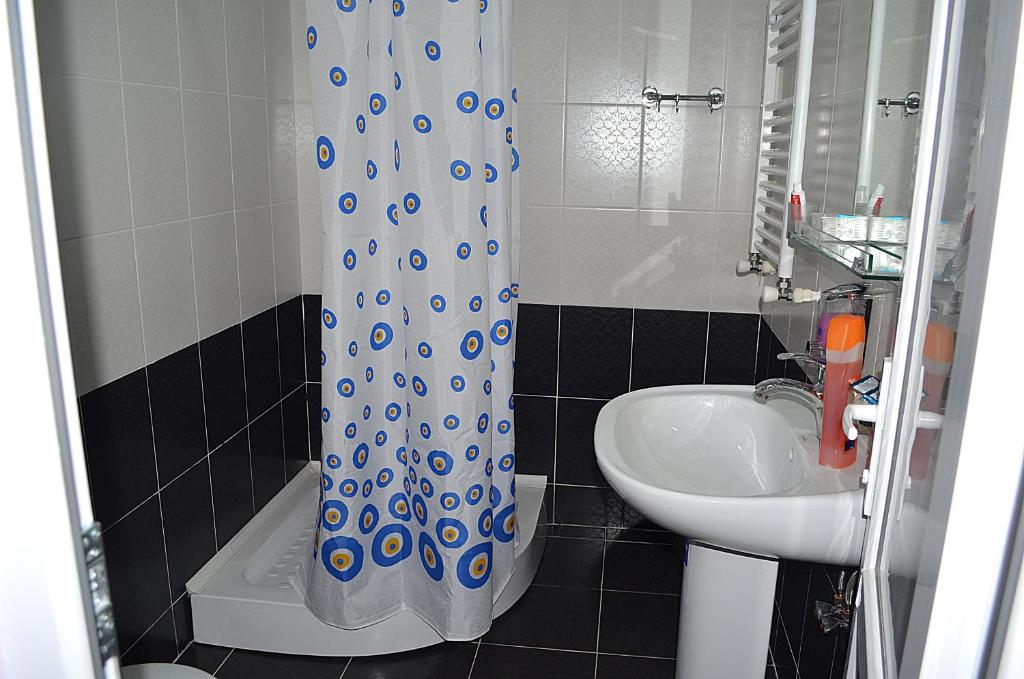 Koupelna v ubytování Hotel Okriba