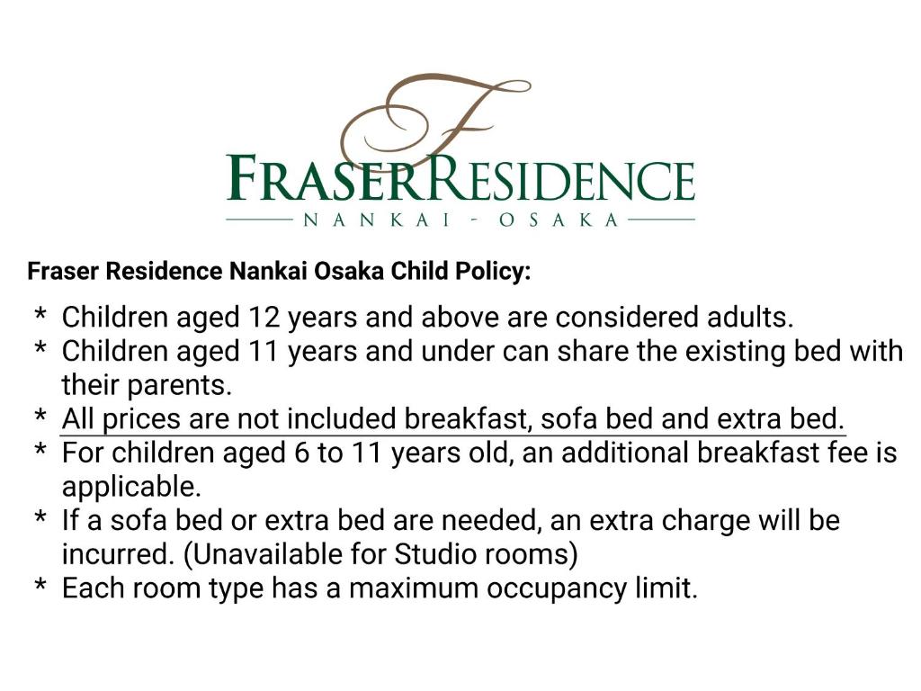 un folleto para una recaudación de fondos con una caja de texto en Fraser Residence Nankai Osaka, en Osaka