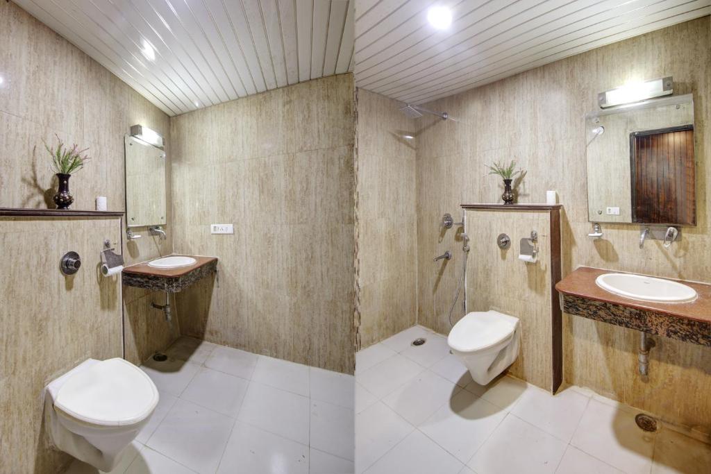 Koupelna v ubytování RTS Hotel