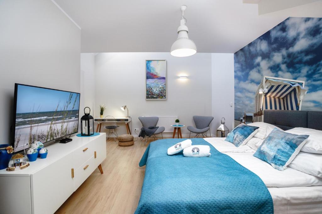 Postel nebo postele na pokoji v ubytování Apartamenty, Domki i Pokoje ze śniadaniem Kajan