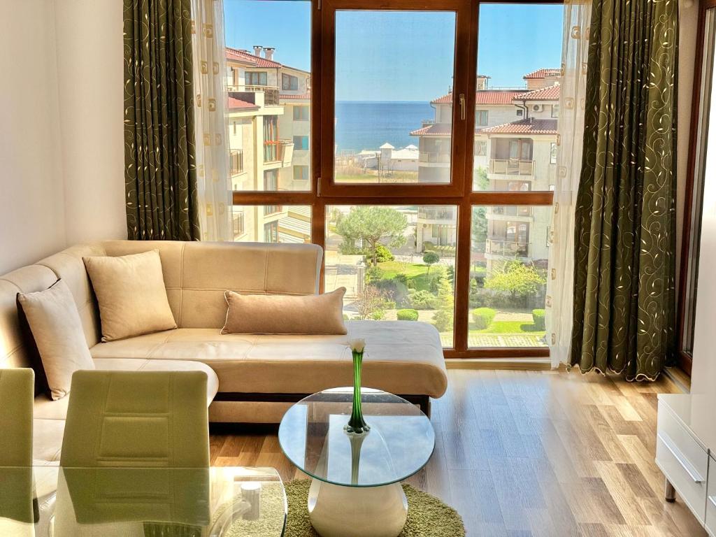 Posezení v ubytování Sunshine apartment