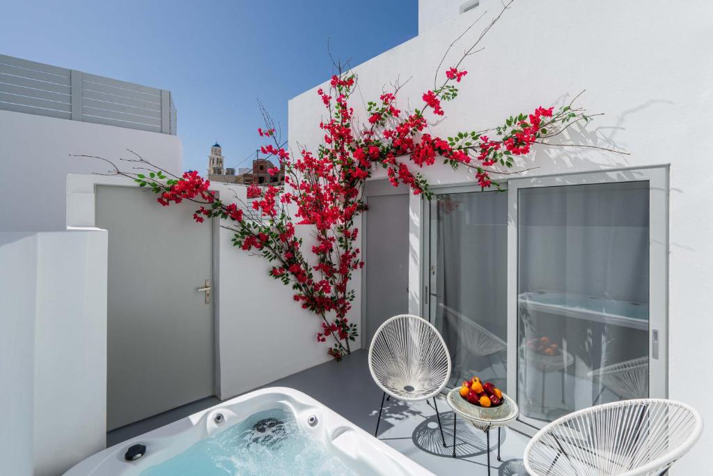 Μπαλκόνι ή βεράντα στο Cycladic Suites & Spa