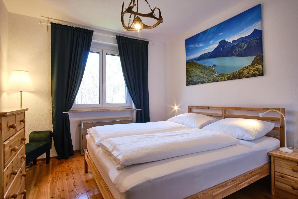 Ένα ή περισσότερα κρεβάτια σε δωμάτιο στο Appartements Das Charlie