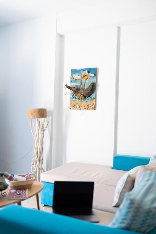Posezení v ubytování Rosalia Studio Megalochori