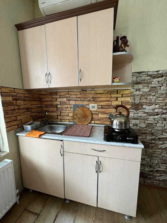 Kuchyň nebo kuchyňský kout v ubytování TJ+ Hostel