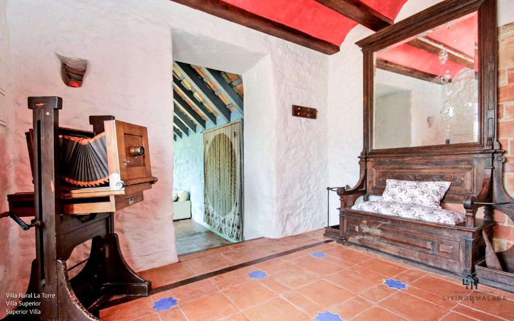 Postel nebo postele na pokoji v ubytování Living4Malaga Villas Rurales Grazalema