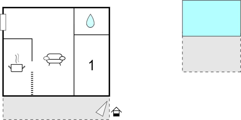 una imagen de un diagrama de baño con ducha en Beautiful Apartment In Celopeci With House A Pa,,,, en Čelopeci