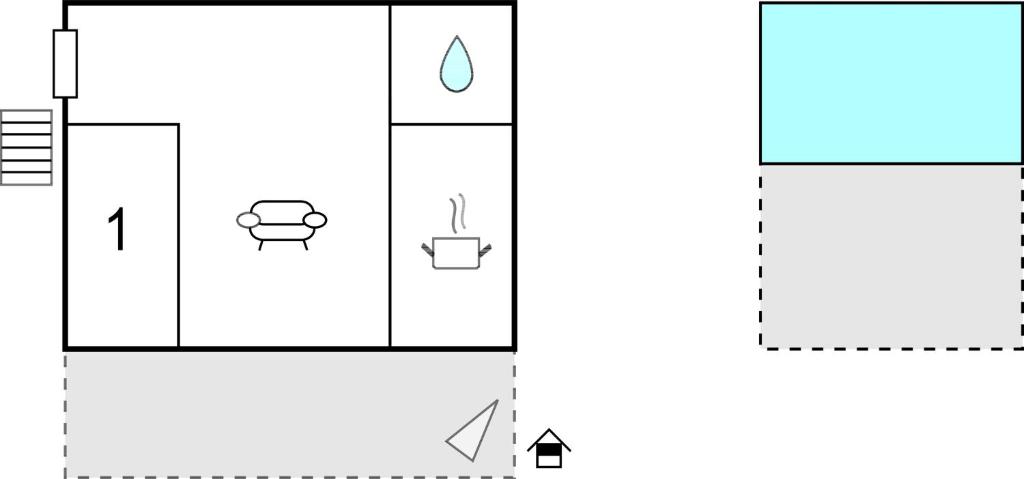 een schematisch diagram van een laboratorium met een diagram van de reactie van water en ammoniak bij Cozy Apartment In Celopeci With House A Panoramic View in Čelopeci