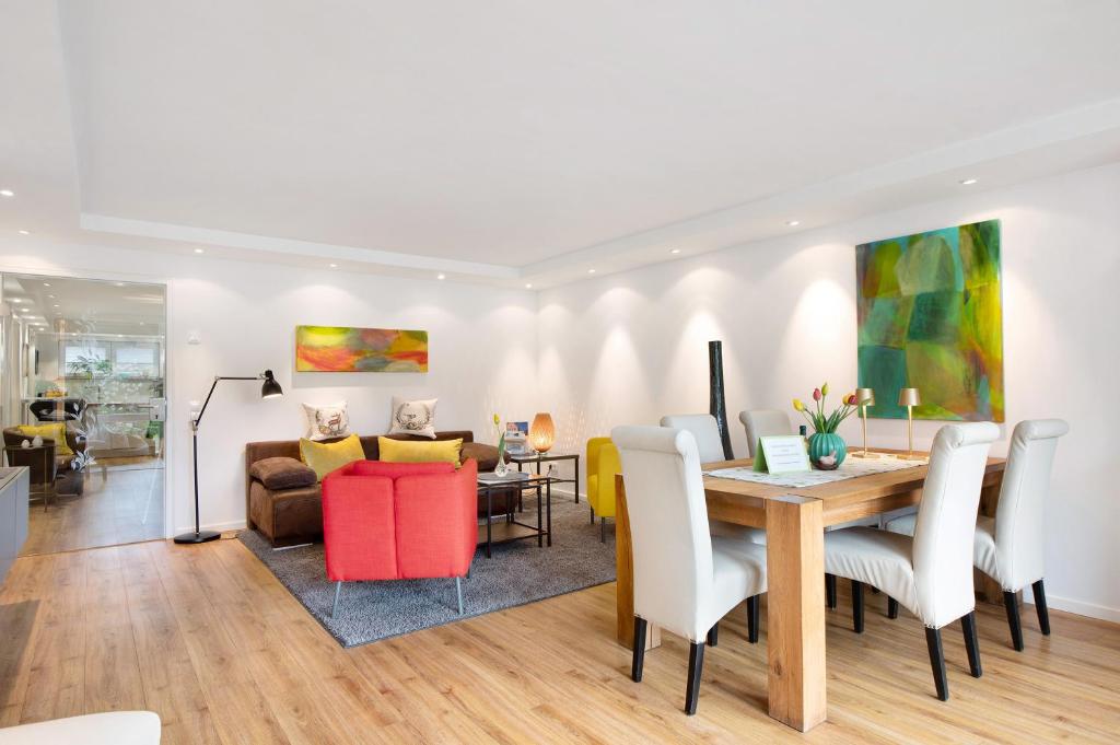 Χώρος καθιστικού στο Ferienwohnung Gut Edel