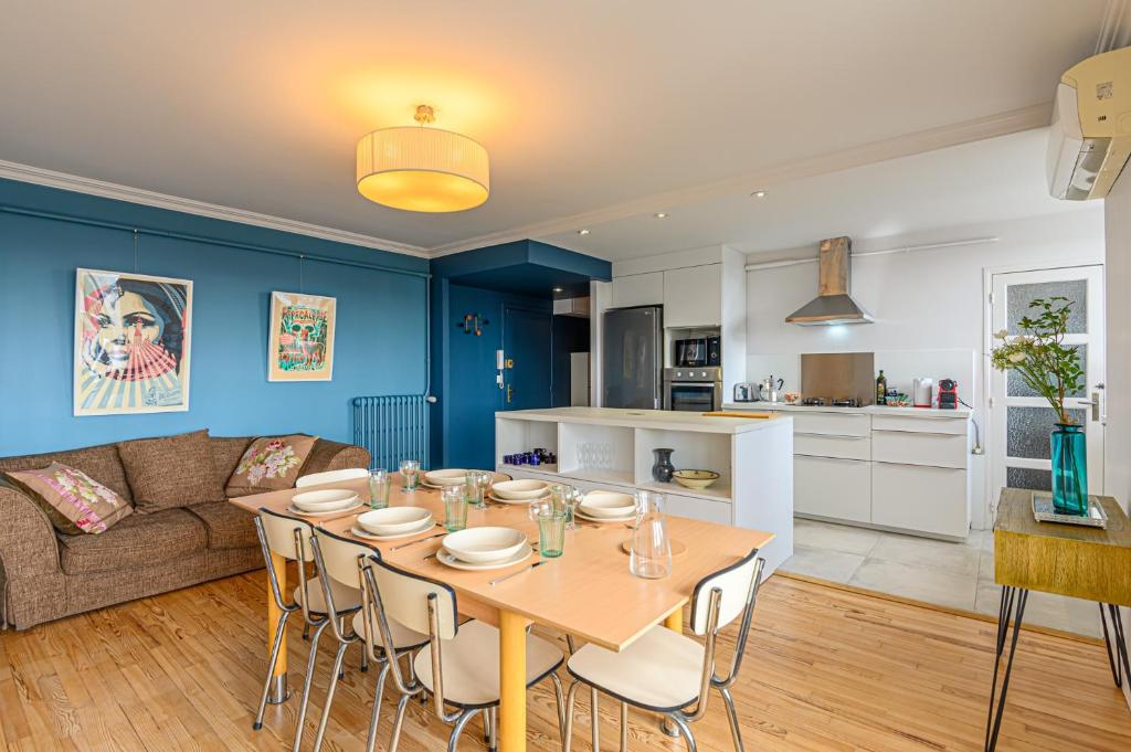 Η κουζίνα ή μικρή κουζίνα στο Le Ciel de Vannes - Appt à 900m du port de Vannes