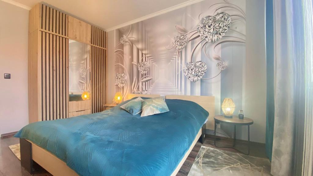 Postel nebo postele na pokoji v ubytování Villa Valencia