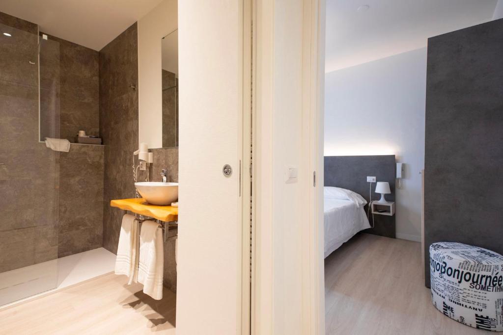 Koupelna v ubytování Hotel dell'Angelo