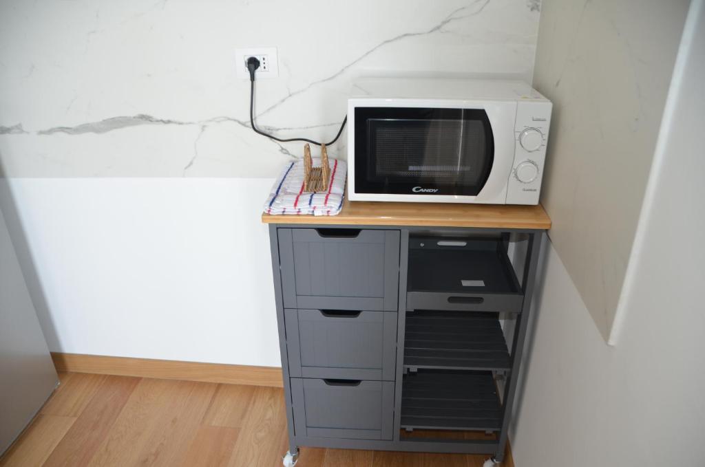 Kuchyň nebo kuchyňský kout v ubytování Suite 39 tra Roma e il mare