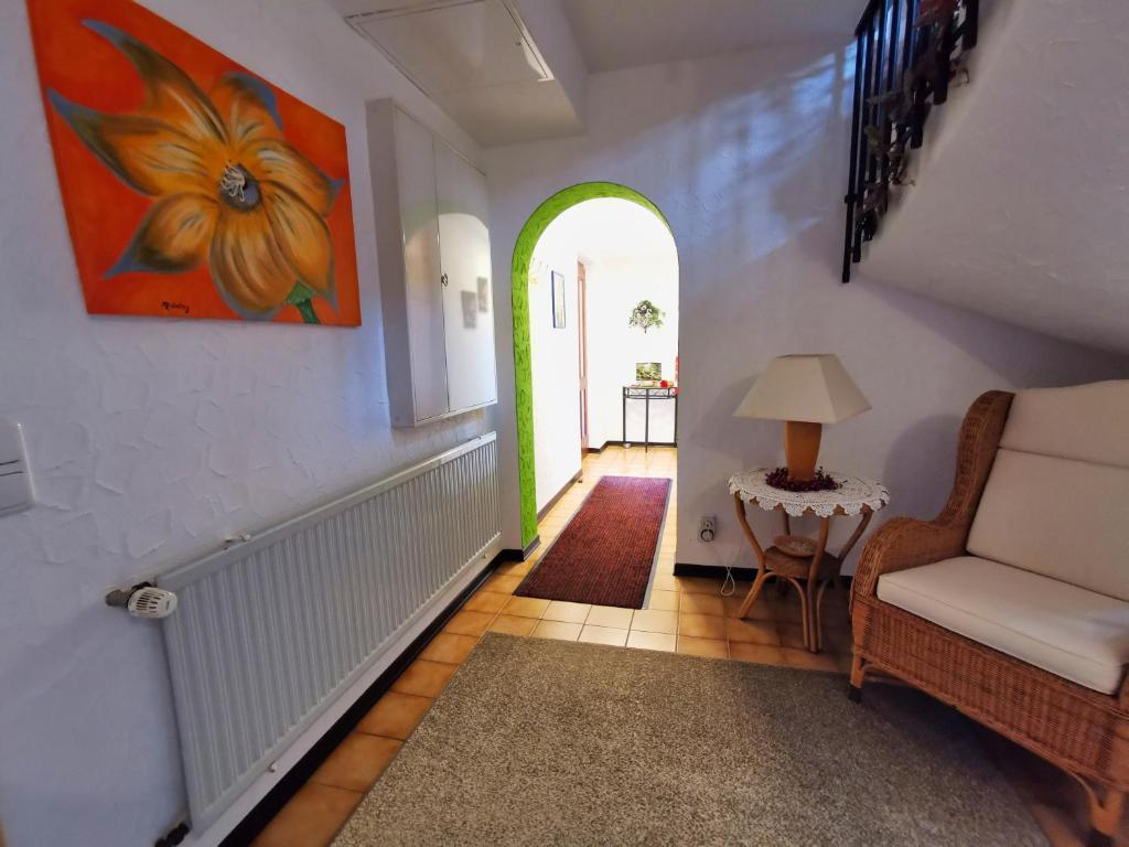 Posezení v ubytování Zur schönen Aussicht