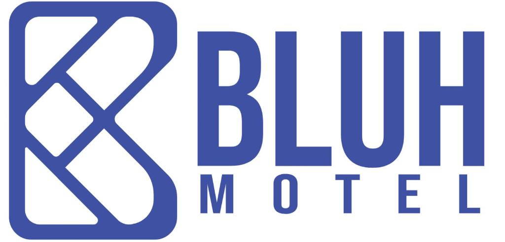 un logotipo para el grupo de música azul boston en Bluh Motel, en Curitiba