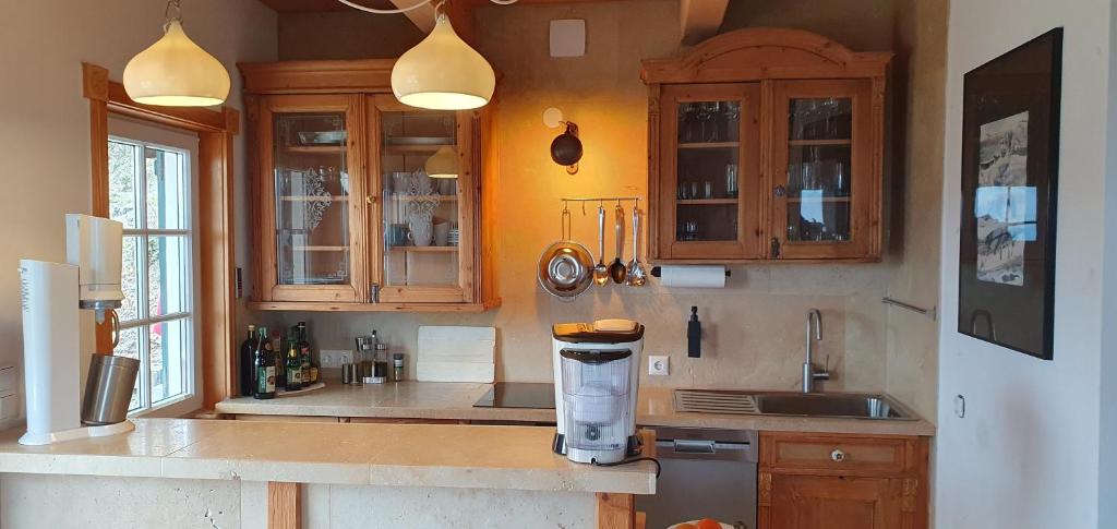 Kuchyň nebo kuchyňský kout v ubytování Chalet St Lorenzen