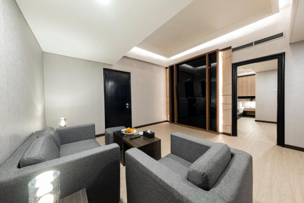 Posezení v ubytování Grand Jatra Hotel Pekanbaru