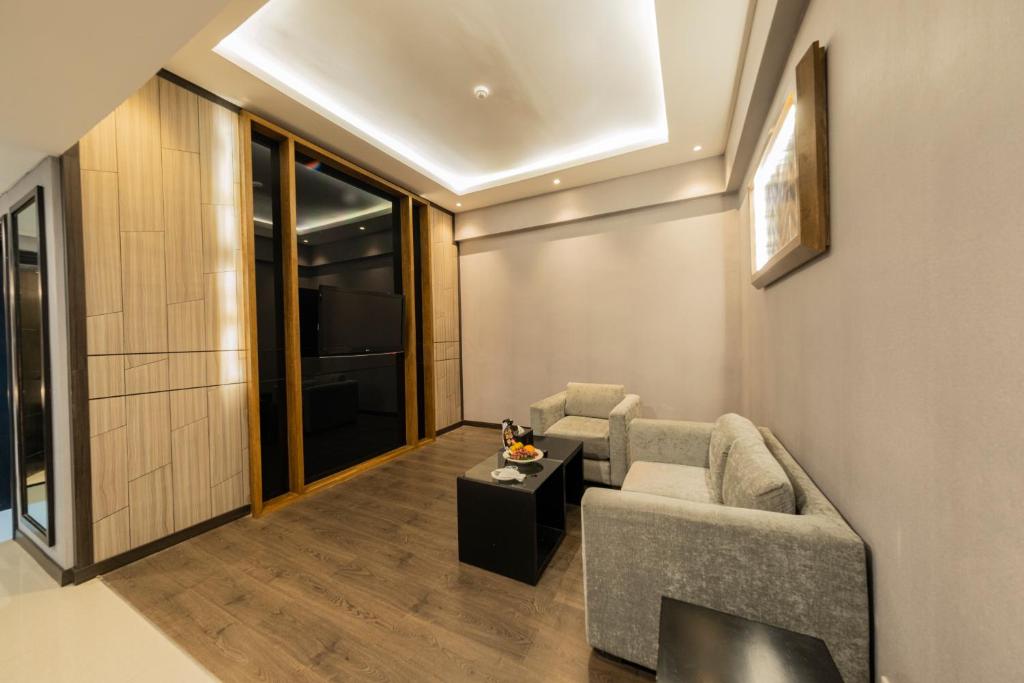 Posezení v ubytování Grand Jatra Hotel Pekanbaru