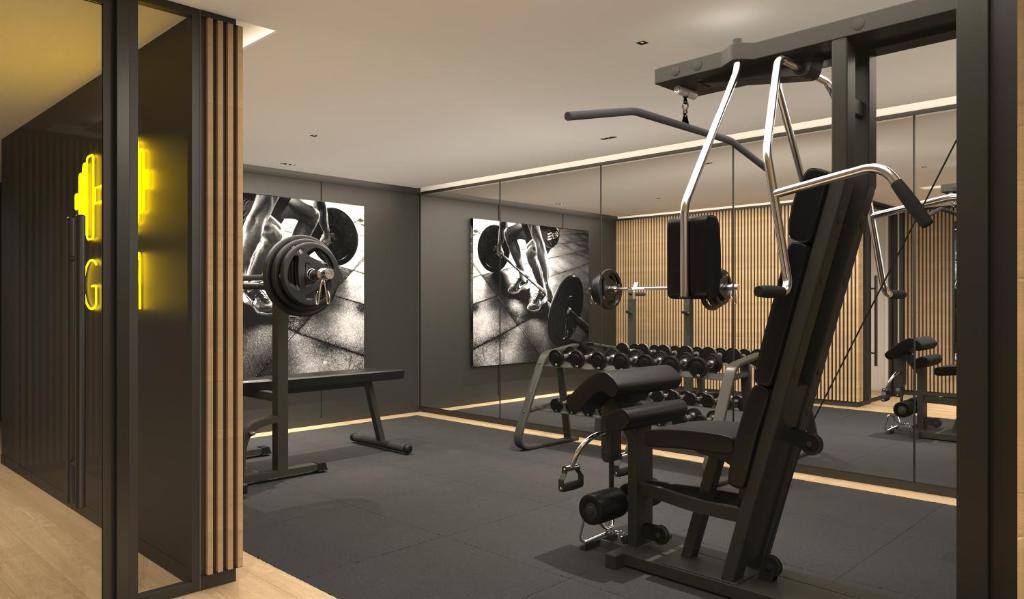 Fitness centrum a/nebo fitness zařízení v ubytování Divani Escape - Adults Only