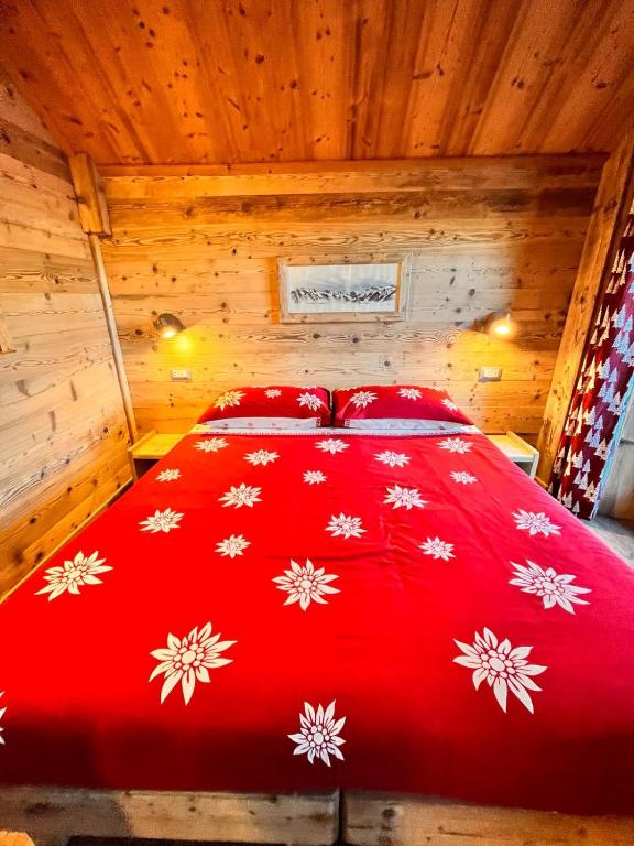 Postel nebo postele na pokoji v ubytování Chalet du Paradis