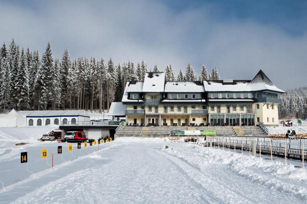 Hotel Center Pokljuka v zimě