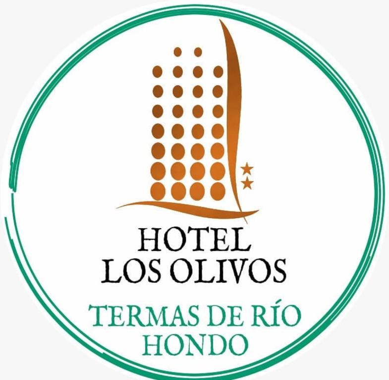 een bord voor een hotel los olivos logo bij Hotel Los Olivos Termal Spa in Termas de Río Hondo
