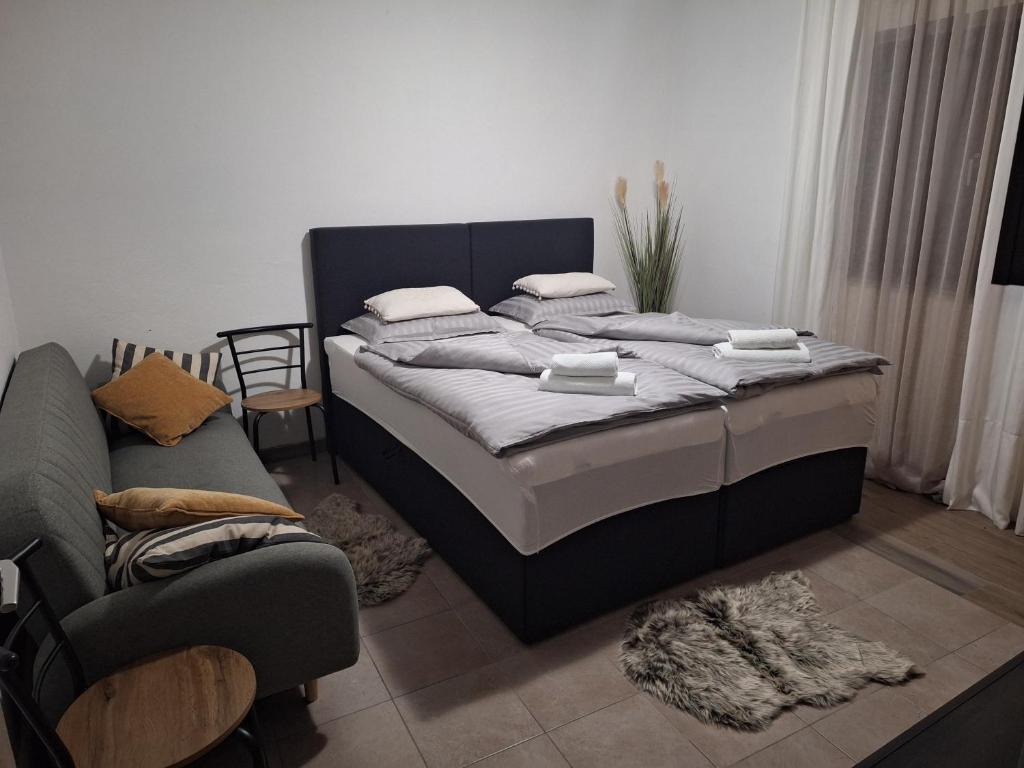 Postel nebo postele na pokoji v ubytování Mare