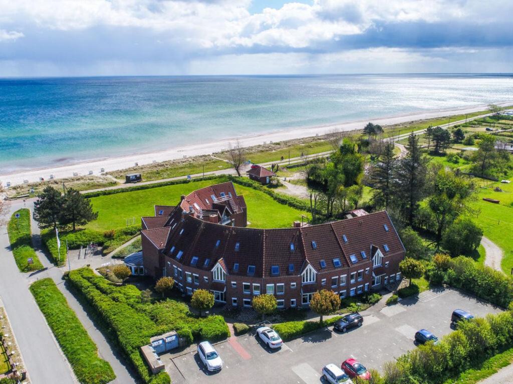 an aerial view of a large house next to the beach at Baltic Sea vacation-Bork in Kronsgaard