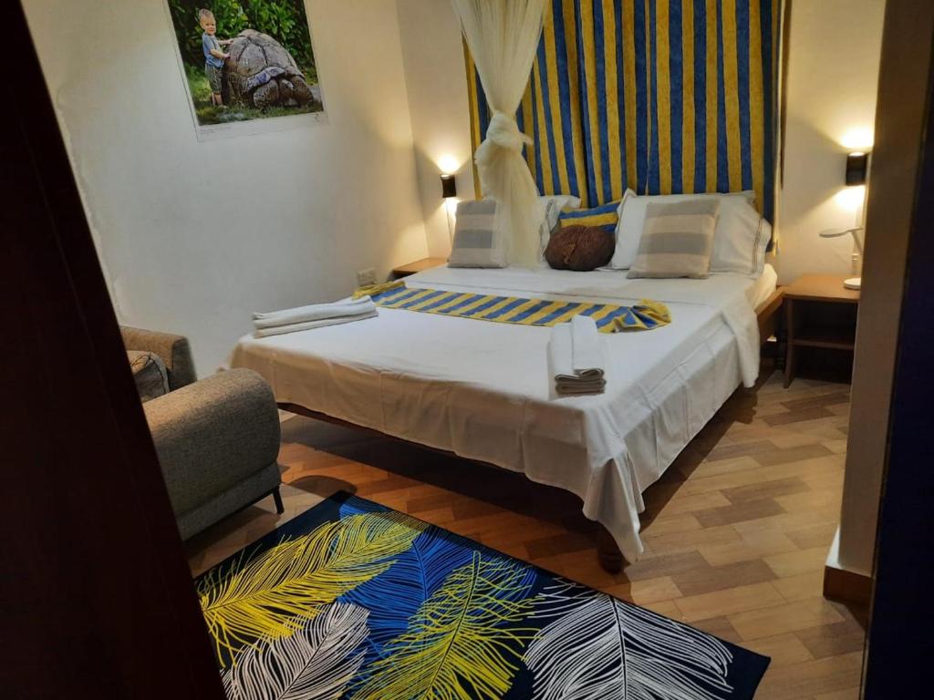 Krevet ili kreveti u jedinici u okviru objekta Tandif Villa Sea View