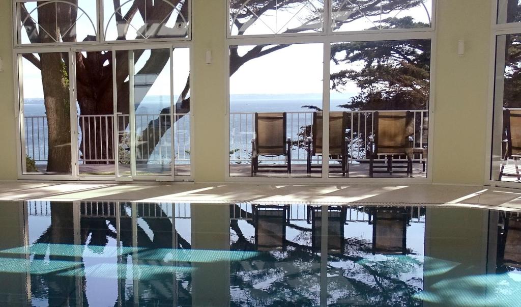 Balkón nebo terasa v ubytování TI AL LANNEC Hotel - Restaurant & Spa