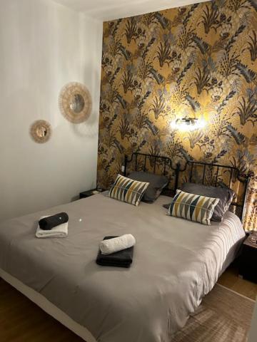 Postel nebo postele na pokoji v ubytování Auberge des Avalats