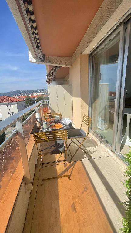 Balkón nebo terasa v ubytování Studio Vue Mer - terrasse - parking - plage