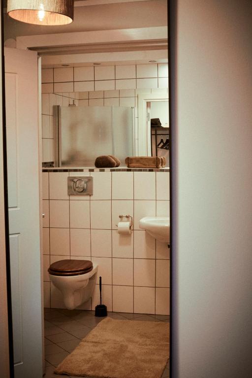Koupelna v ubytování Valleviken Hotell