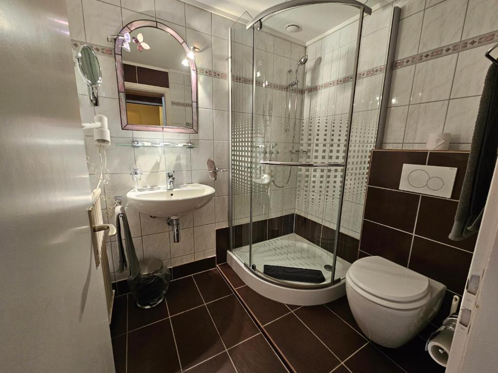 Koupelna v ubytování Hotel Taverne zur Linde