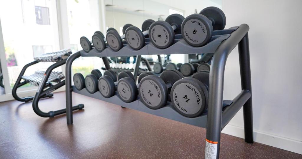 Fitness centrum a/nebo fitness zařízení v ubytování Luxury Villa by the sea