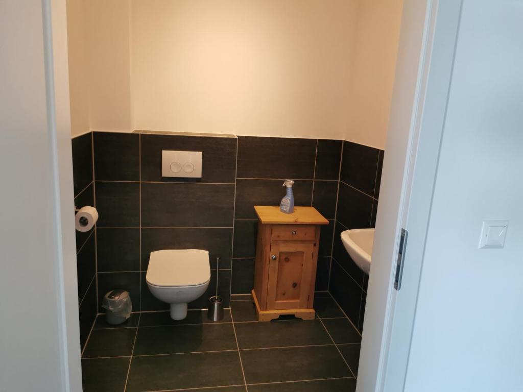 Koupelna v ubytování Ferienhaus am Weinberg Krast