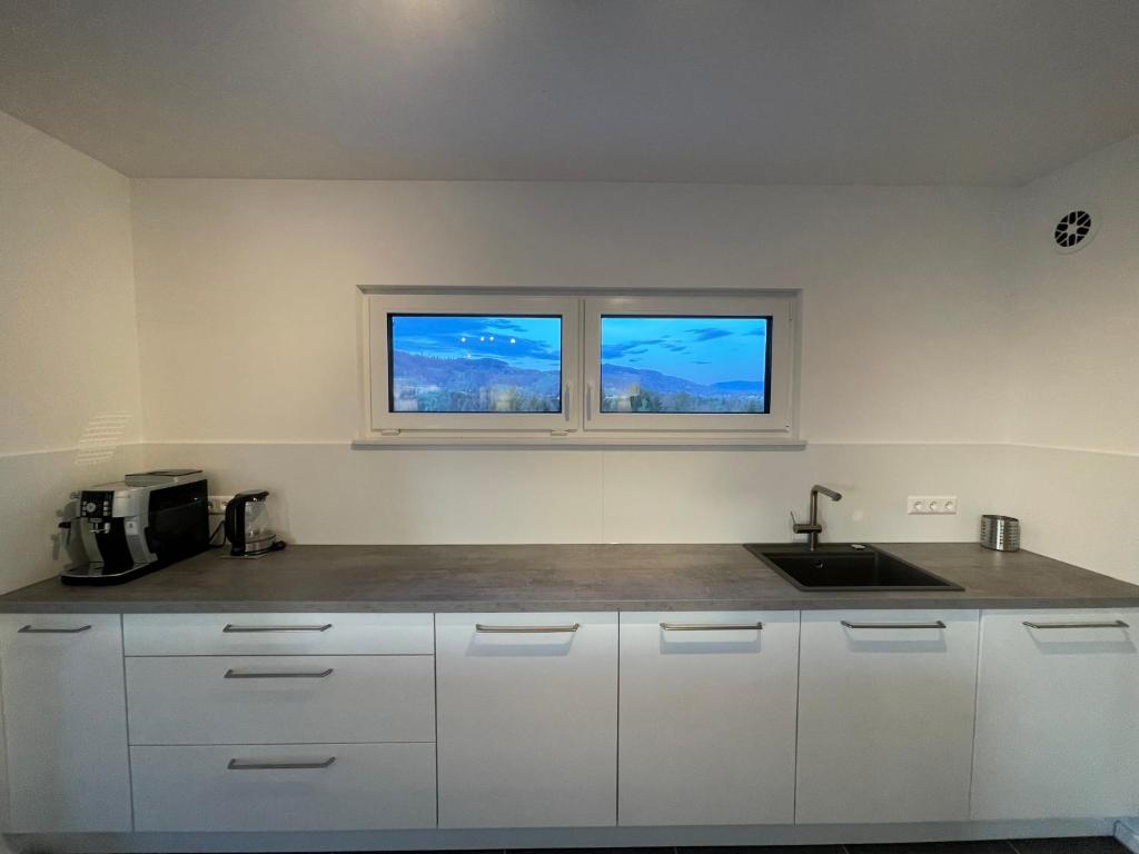 Kuchyň nebo kuchyňský kout v ubytování Ferienhaus am Weinberg Krast