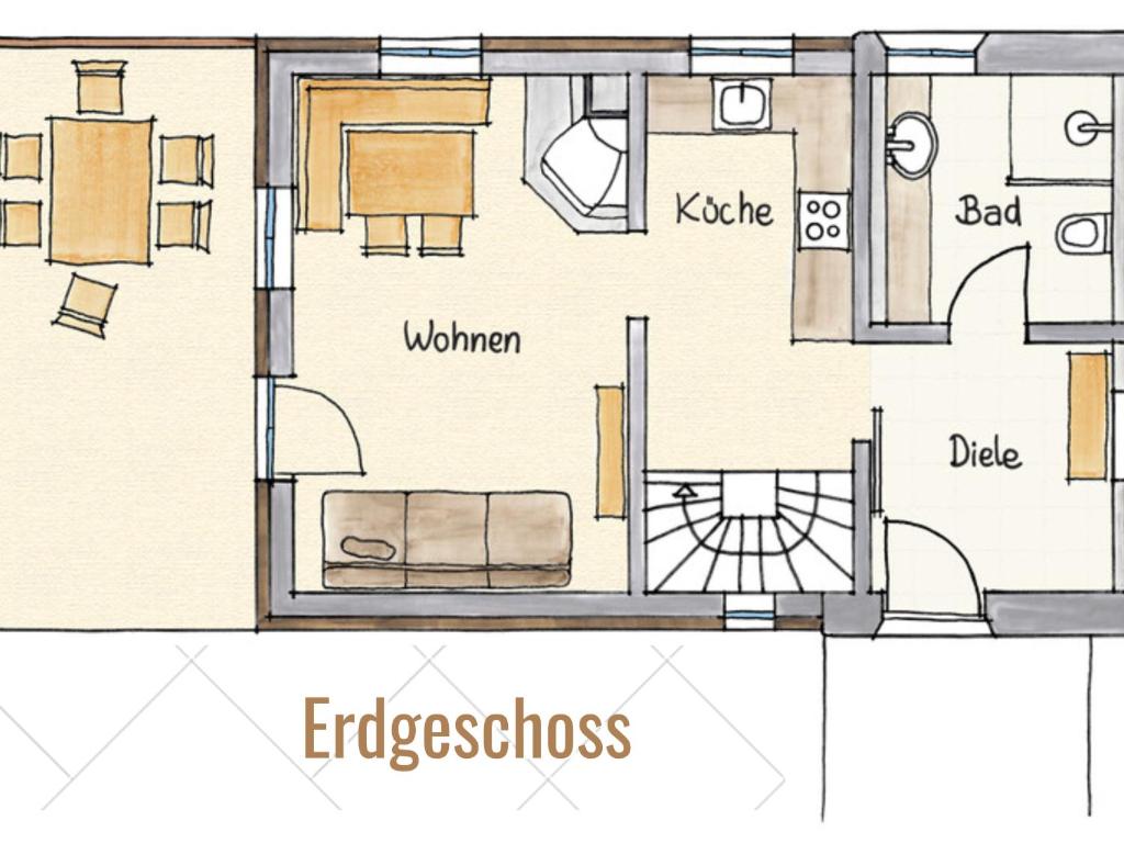 Půdorys ubytování Kranzegger Bergheimat