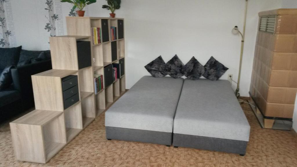 Postel nebo postele na pokoji v ubytování Gästehaus Zur Sorge