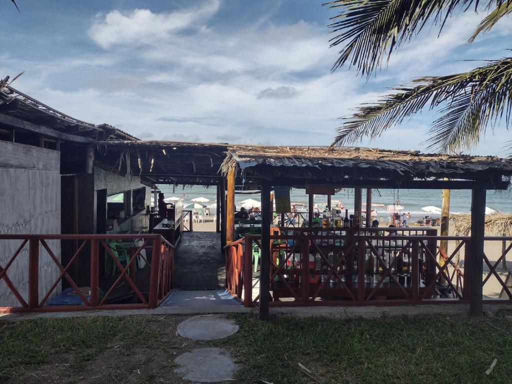 テコルトラにあるEl Rincon de Don Juanの海を背景にした海辺の小屋