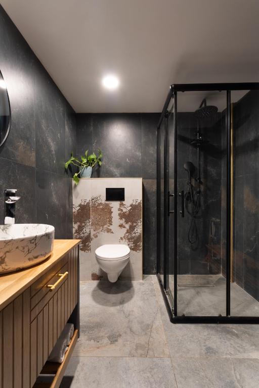 Koupelna v ubytování Mulan Hotel