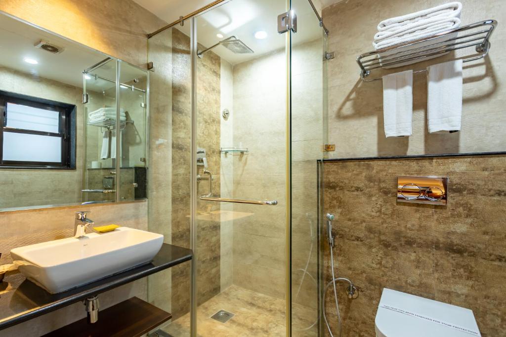 Koupelna v ubytování Hotel Kutumba