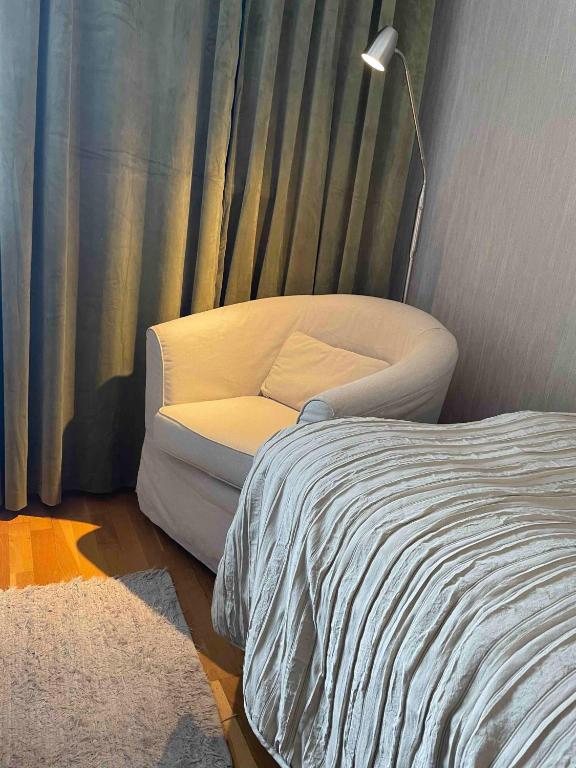 Postel nebo postele na pokoji v ubytování Kvarnen i Borgvik